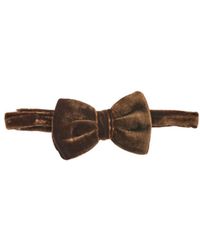 Emporio Armani - Hook Fastening Velvet Bow Tie - Lyst
