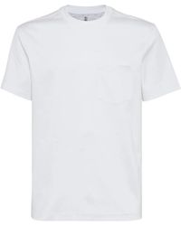 Brunello Cucinelli - Patch-Pocket Crew-Neck T-Shirt - Lyst