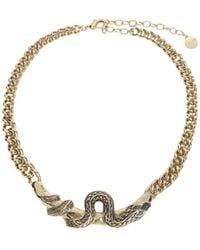 Roberto Cavalli - Serpentine Chain Necklace - Lyst