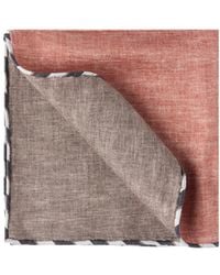 Brunello Cucinelli - Striped-Trim Silk Pocket Square - Lyst