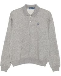 Polo Ralph Lauren - Logo-Embroidered Long-Sleeved Polo Shirt - Lyst