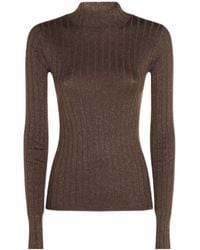 Brunello Cucinelli - Ribbed High-Neck Sweater - Lyst