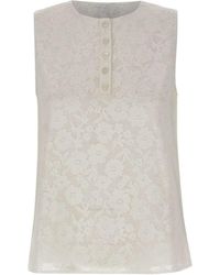Marella - Cantico Floral Lace Sleeveless Top - Lyst