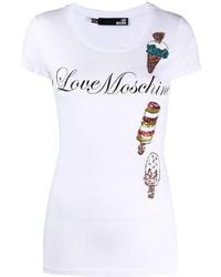 Moschino - Logo Detail T-Shirt - Lyst