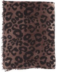 Faliero Sarti - Animal-Print Fringed Scarf - Lyst