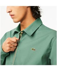 Lacoste - Mint Lapel Zip-Up Utility Casual Jacket - Lyst