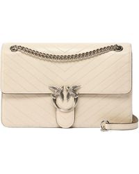Pinko - Love Birds Foldover Top Shoulder Bag - Lyst