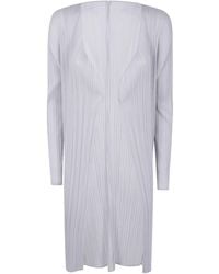 Pleats Please Issey Miyake - Pleated Cardi-Coat - Lyst