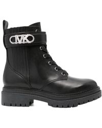 MICHAEL Michael Kors - Parker Logo Plaque Ankle Boots - Lyst