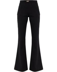 Versace Jeans Couture - Couture Logo Detailed Flared Trousers - Lyst