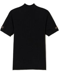 Twinset - Logo-Plaque High-Neck Jumper - Lyst