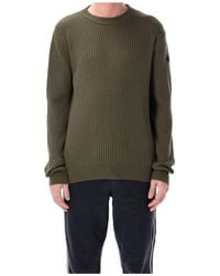 Moncler - Ribbed Crewneck Knitted Sweater - Lyst