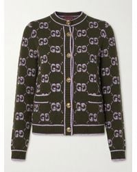 Gucci - Gg Jacquard Button-Up Cardigan - Lyst