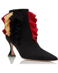 Manolo Blahnik - Ruffled-Detail Ankle Boots - Lyst
