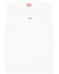 DIESEL - T-Bisco-Iod Metallic Oval D Tank Top - Lyst