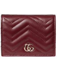 Gucci - GG Marmont Leather Card Case - Lyst