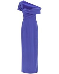 Carolina Herrera - Draped Off-Shoulder Maxi Dress - Lyst