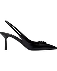Prada - Pointed-Toe Slingback Pumps - Lyst