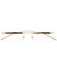 Montblanc - Eyewear Rectangular Frame Glasses - Lyst