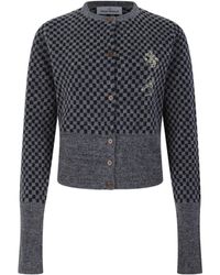 Vivienne Westwood - Checked Cropped Cardigan - Lyst