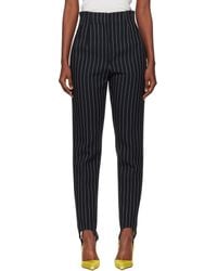 Mugler - Pinstripe Cigarette Stirrup Trousers - Lyst