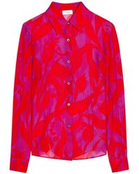 Dries Van Noten - Cloudy Printed Silk Shirt - Lyst