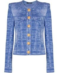 Balmain - Snap-Button Cardigan - Lyst