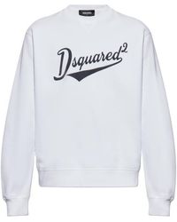DSquared² - Velvet-Logo Crewneck Sweatshirt - Lyst