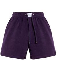 The Attico - The Logo Patch Drawstring Shorts - Lyst