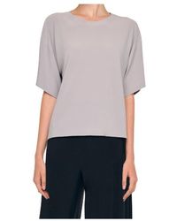 Norma Kamali - Boxy Short Sleeve T-Shirt - Lyst