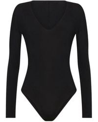 Wolford - V-Neck Long-Sleeve Bodysuit - Lyst
