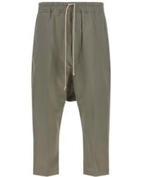 Rick Owens - Drawstring Cropped Casual Pants - Lyst