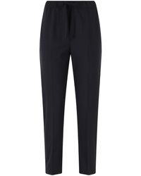 Semicouture - Buddy Drawstring Pressed-Crease Trousers - Lyst