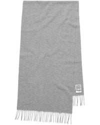 TOTEME - Totême Fringed-Edge Knitted Scarf - Lyst