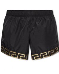 Versace - Greca Logo-Print Shorts - Lyst