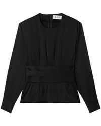 Rohe - Crew Neck Pleated Blouse - Lyst