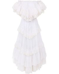 Chloé - Chloé Long Ruffled Dress - Lyst