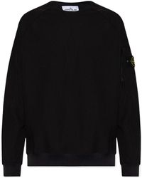 Stone Island - Compass-Motif Long-Sleeved Sweatshirt - Lyst