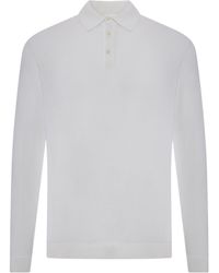 Roberto Collina - Knitted Long-Sleeve Polo Shirt - Lyst