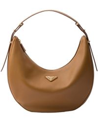 Prada - Arqué Zip-Up Large Shoulder Bag - Lyst