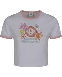 CASABLANCA - Cropped Graphic T-Shirt - Lyst
