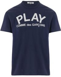 COMME DES GARÇONS PLAY - Comme Des Garçons Play Logo Printed T-Shirt - Lyst