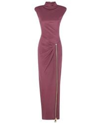 Balmain - Zip Detailed Sleeveless Dress - Lyst
