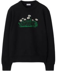 Burberry - Logo Printed Crewneck Sweatshirt - Lyst