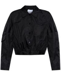 Ganni - Jacket With Pockets - Lyst