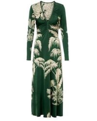 Johanna Ortiz - Printed Ruched Jersey Midi Dress - Lyst
