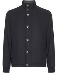Herno - High Neck Buttoned Coat - Lyst