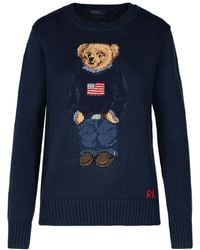 Polo Ralph Lauren - Bear Intarsia Crewneck Jumper - Lyst