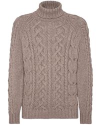 Brunello Cucinelli - Cable-Knit Sweater - Lyst