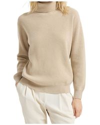 Brunello Cucinelli - Cashmere English Rib Knit Turtleneck Sweater - Lyst